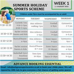 Our FREE Summer Holiday Sport Scheme is here!